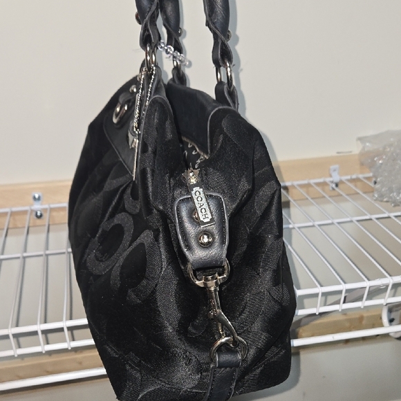 Coach Black Signature Satchel - Picture 6 of 15